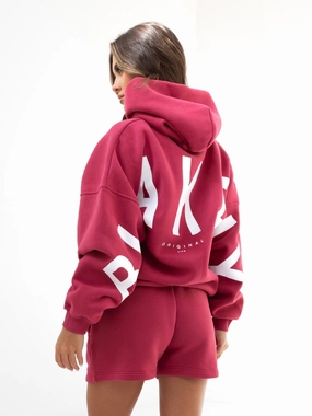 autumn getaway desert style Isabel Oversized Hoodie - Deep Pink