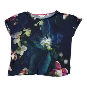 Top Ss Designer By Ted Baker In Floral Print, Size:Xs Comfy Waistband