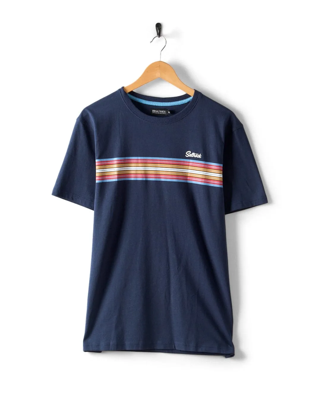 Classic Stripe - Mens Short Sleeve T-Shirt - Blue Soft Brushed Finish