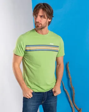 Active Layer Classic Stripe - Mens Short Sleeve T-Shirt - Green