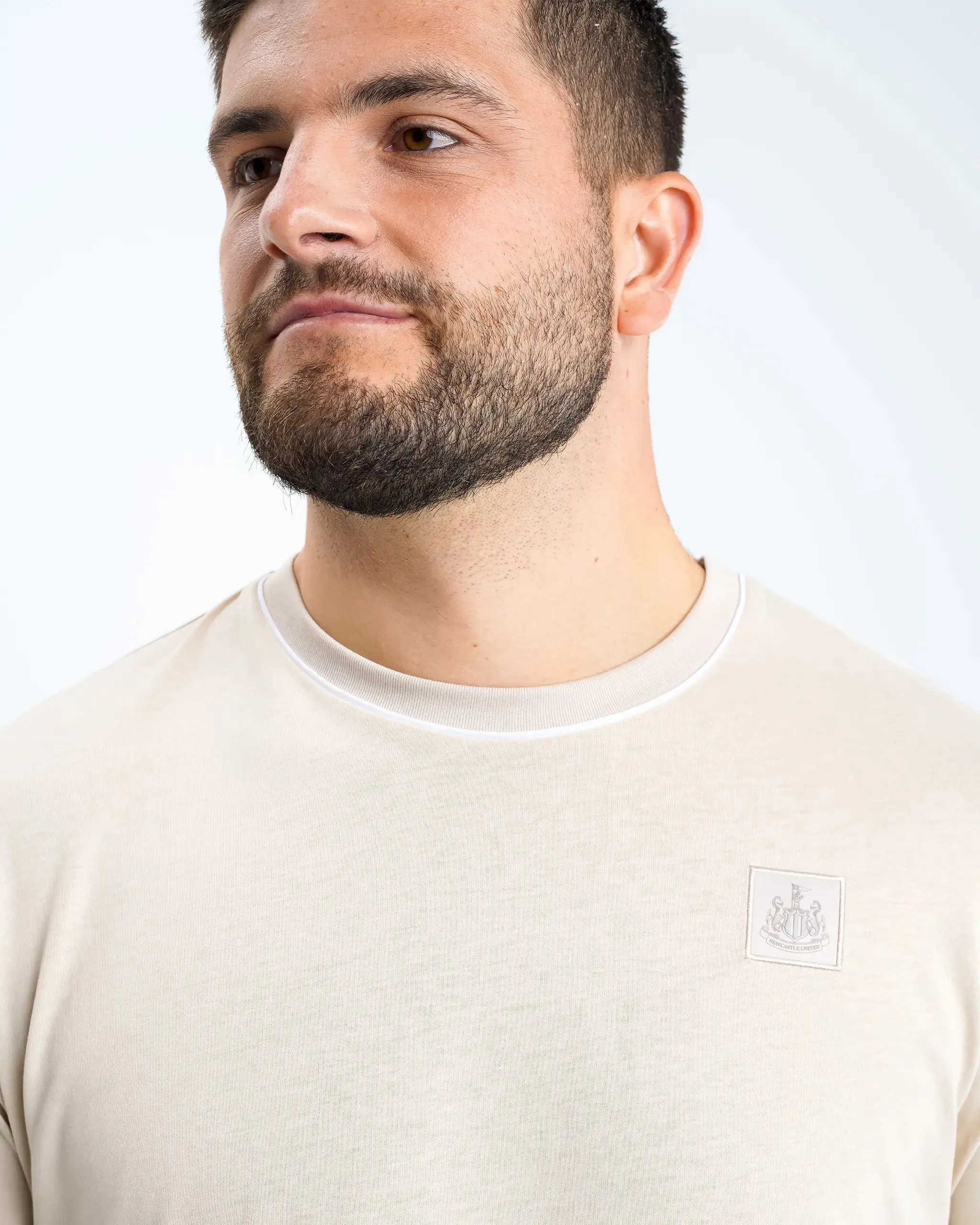 Newcastle United Men's Oat Tipped Tee Fun and Comfortable Quick Fit Wear