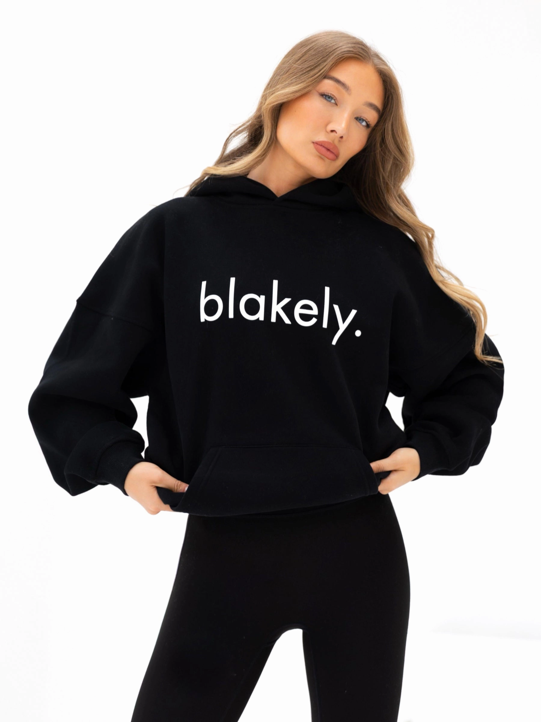 Logo Oversized Hoodie - Black shopping spree Top Rated