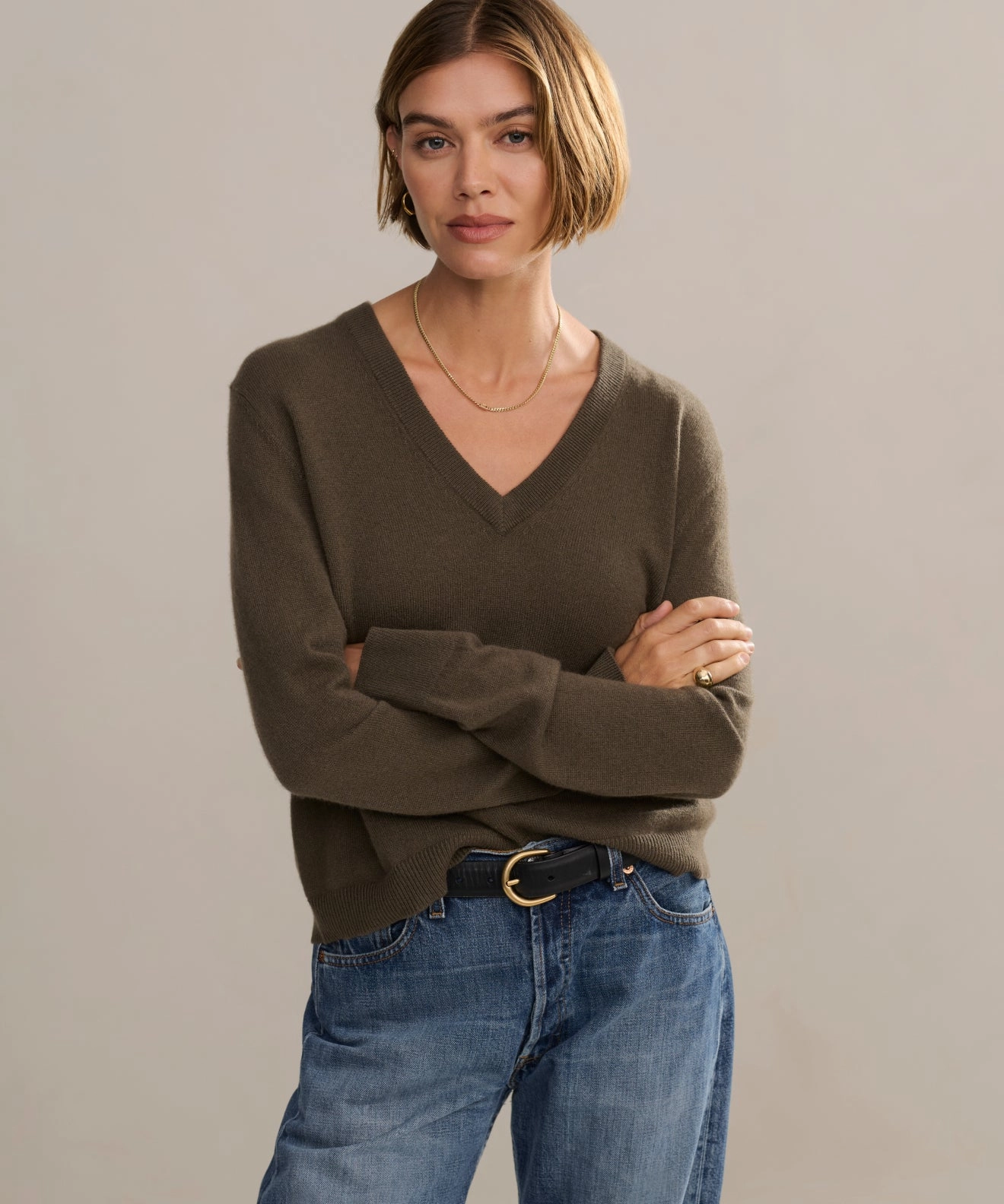 Flynn Cashmere Sweater Trendy Layering Essential Knitwear