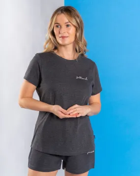 Natural Fiber Blend Velator - Womens Short Sleeve T-Shirt - Dark Grey