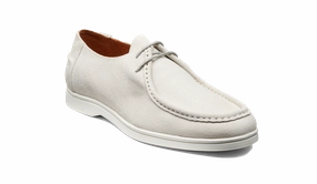 Vigo - White Suede White Sole Lightweight Office Comfort Urban Fit
