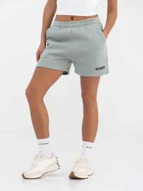 Sleek Design Bright Hues Cloud Print Jogger Shorts - Mineral Blue