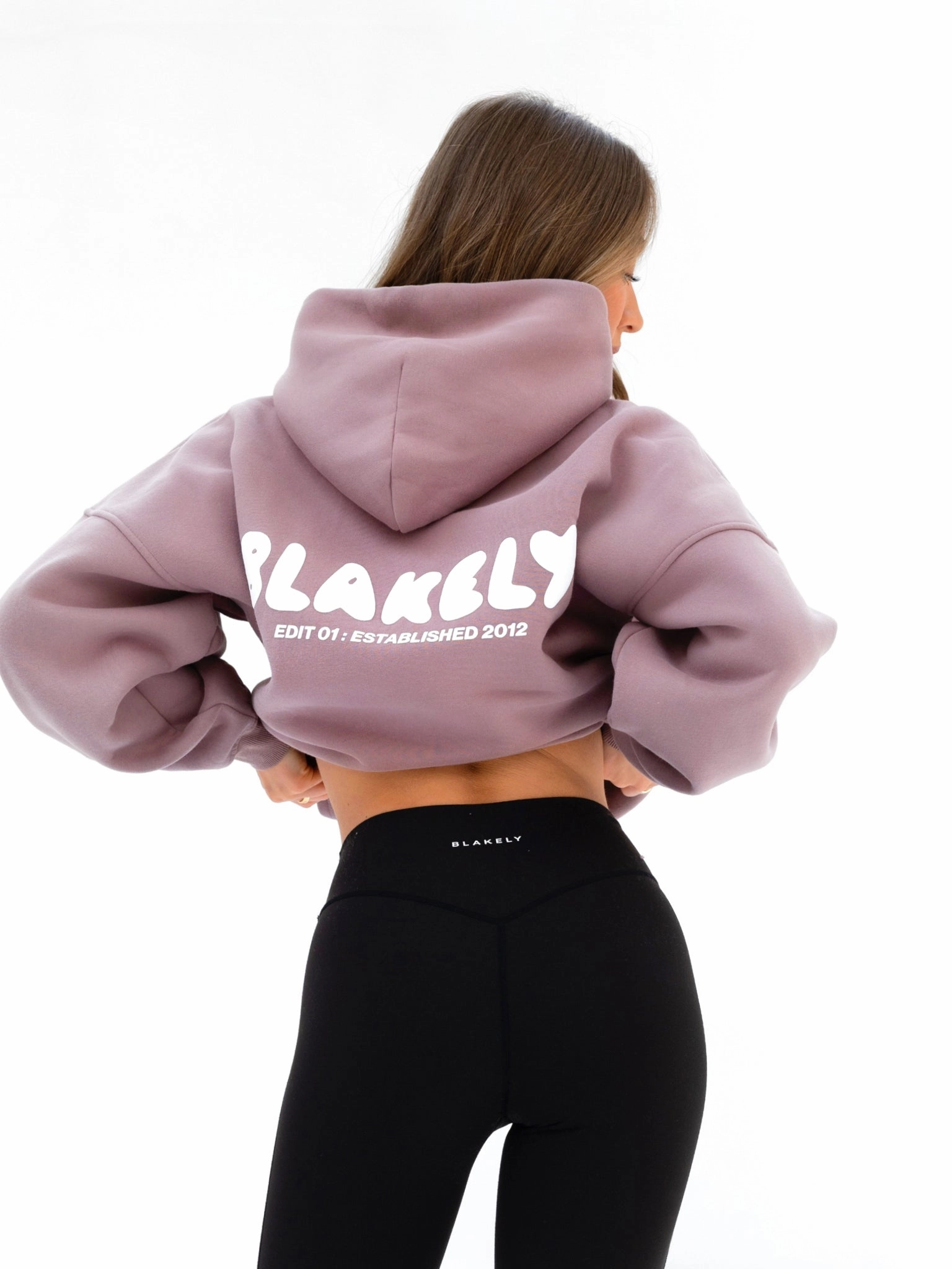 Frog like Cloud Print Oversized Hoodie - Dusty Pink