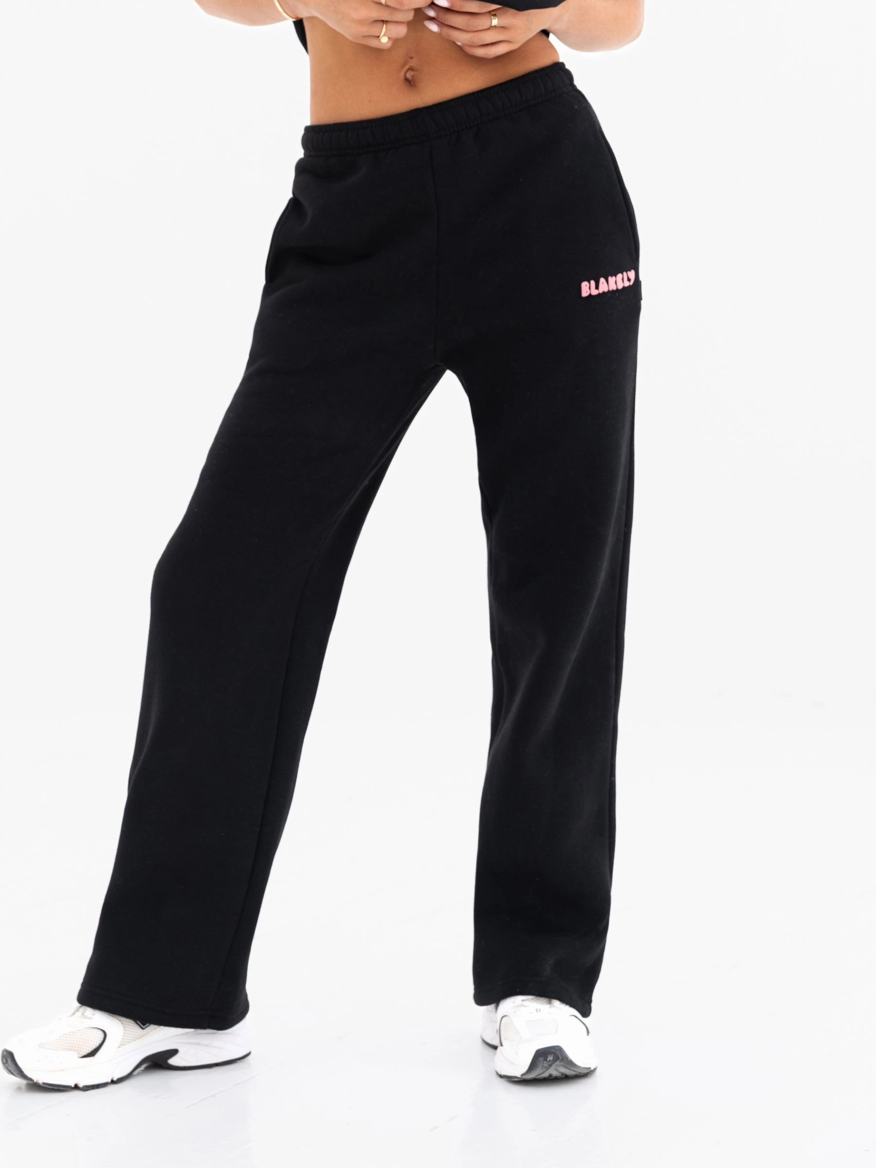 Cloud Print Wide Leg Sweatpants - Black Chill Ready Tailored Fit