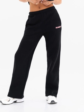 Cloud Print Wide Leg Sweatpants - Black Chill Ready Tailored Fit