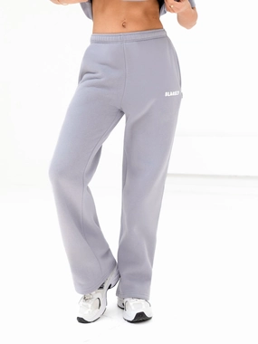Cloud Print Wide Leg Sweatpants - Pale Lilac Comfortable Style Laser Cut Edges