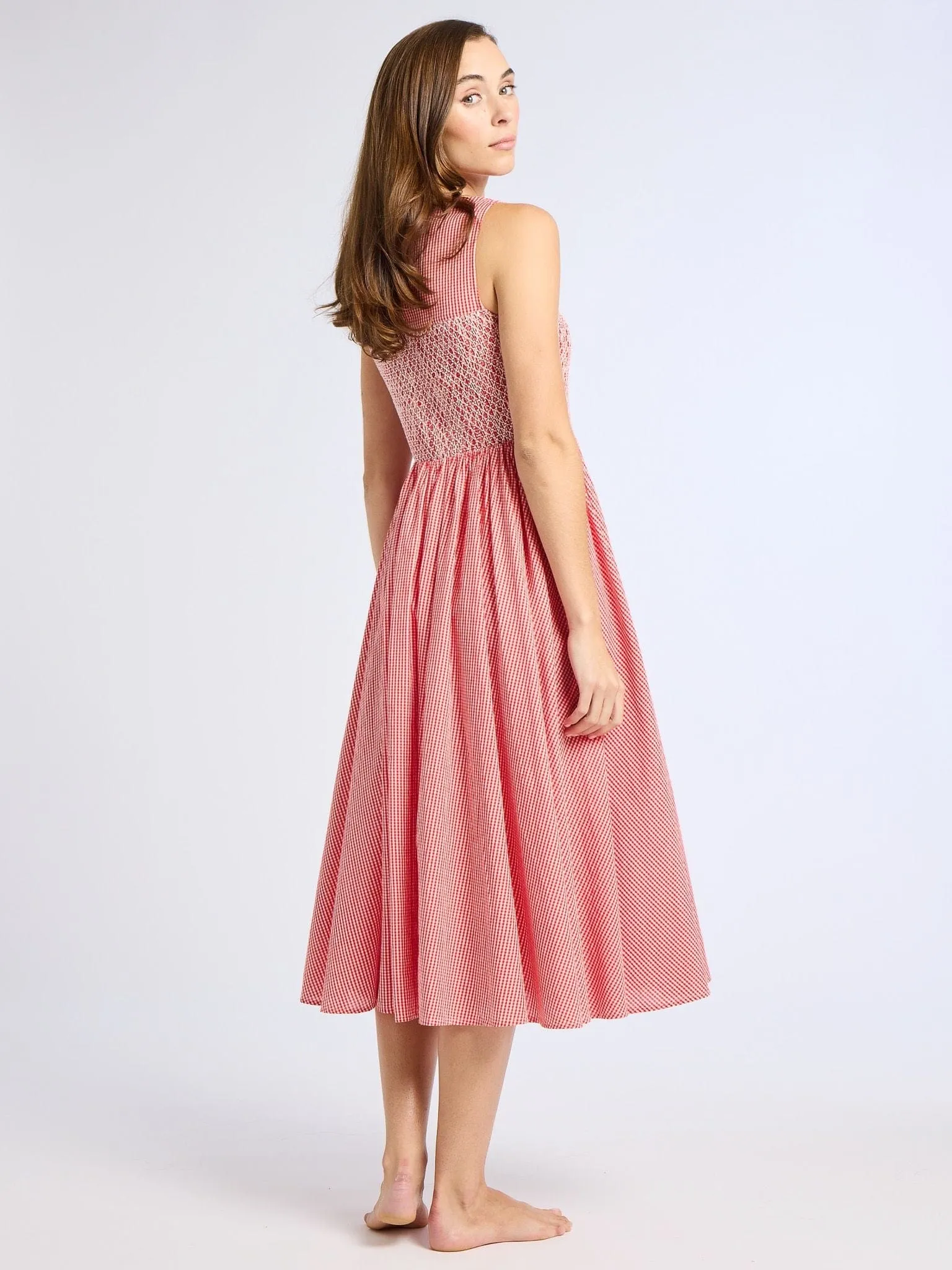 Coco Dress in Red Gingham Calm Movement