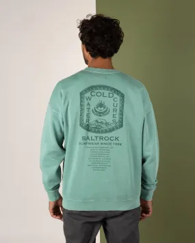 Eco Friendly Yarn Blend Cold Water Cures - Mens Oversized Sweatshirt - Green