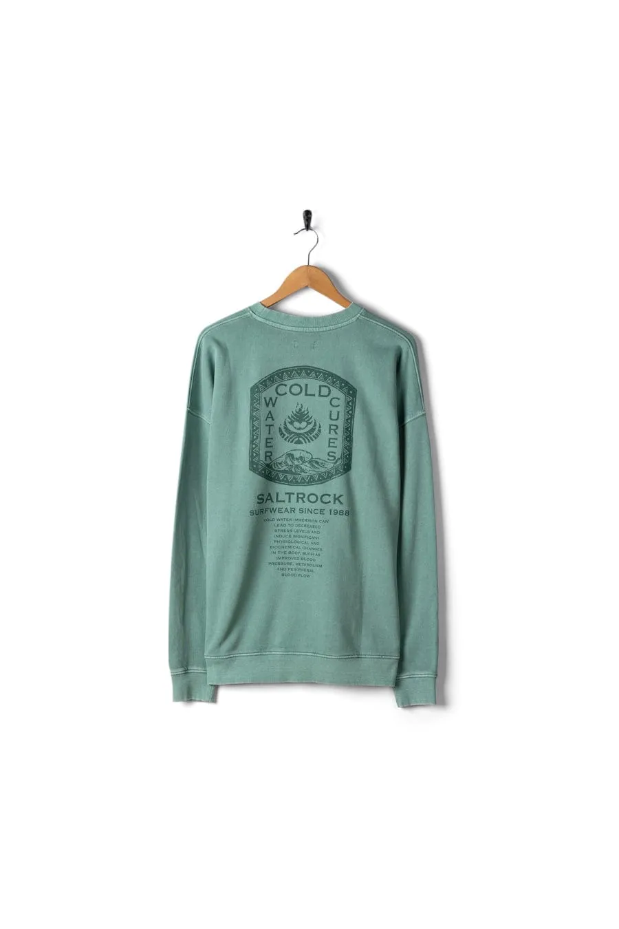 Cold Weather Wear Cold Water Cures - Mens Oversized Sweatshirt - Green