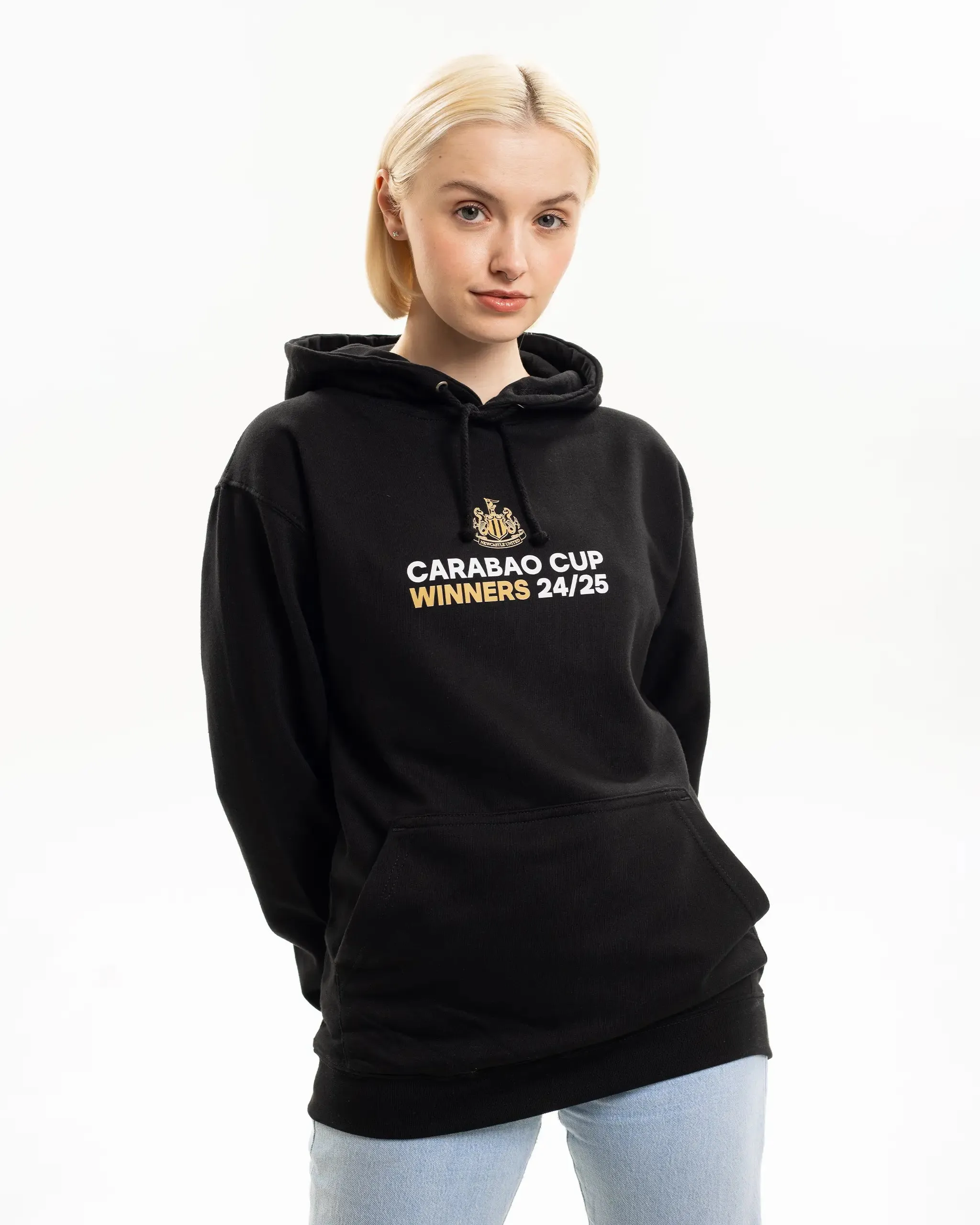 Newcastle United Carabao Cup 2025 Winners Hoodie Non Irritating Seams Dynamic Ventilation Panels