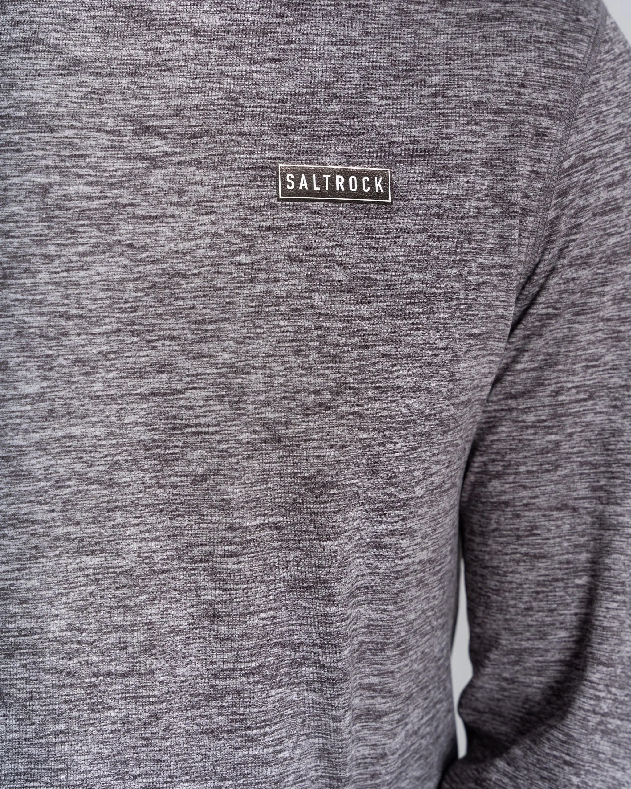 Slim fit sleekness Simple Yet Elegant Aestus - Mens UPF 50  Hybrid Long Sleeve Tee - Dark Grey
