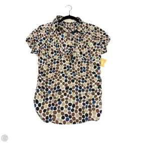 Gym clothing Top Short Sleeve Designer By Michael Kors In Brown, Size: 8