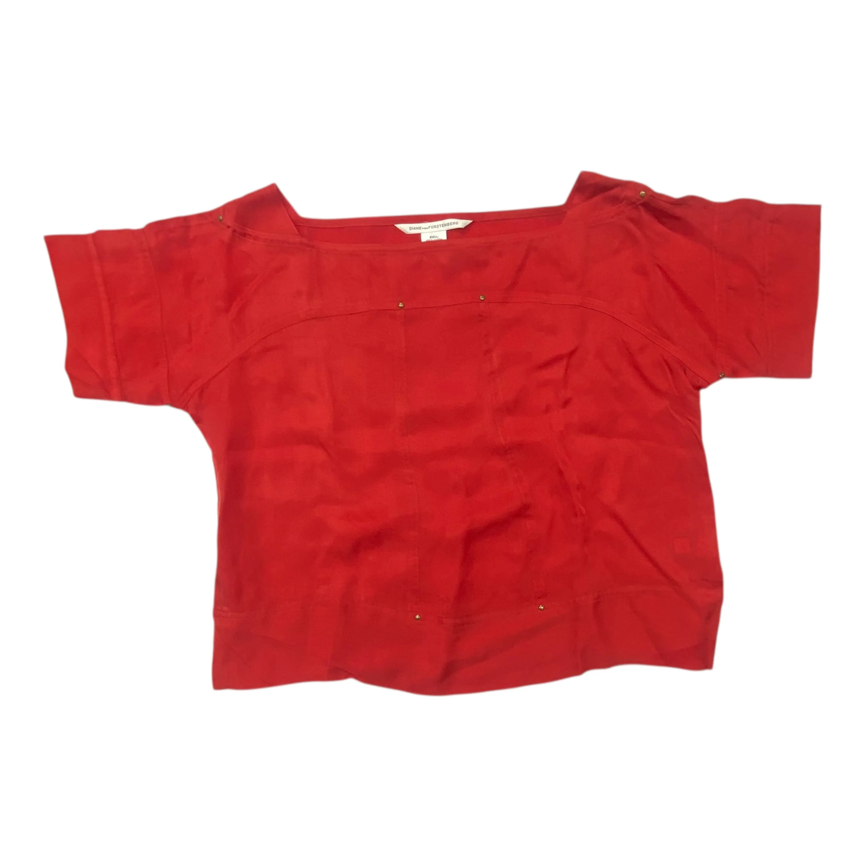 Fresh Style Top Ss Designer By Diane Von Furstenberg In Red, Size:S