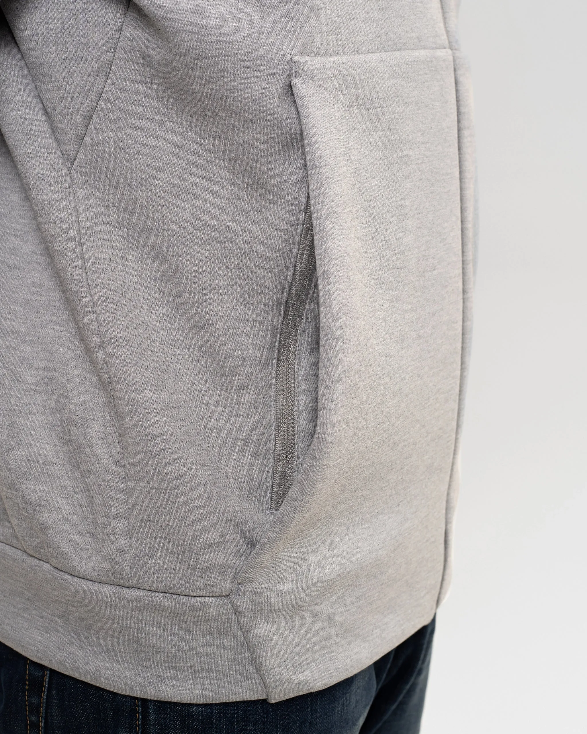 Newcastle United adidas Men's Z.N.E. Grey Full Zip Hoodie Comfy Waistband