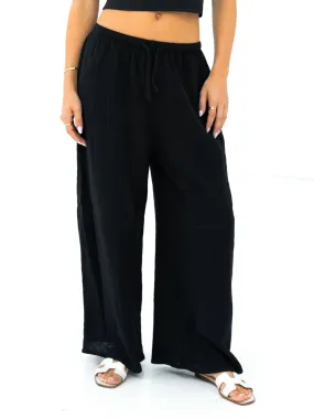 Fit For Daily Mila Wide Leg Trousers - Black