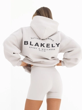 Active Studios Oversized Hoodie - Ivory Seamless Sleeves Active Performance