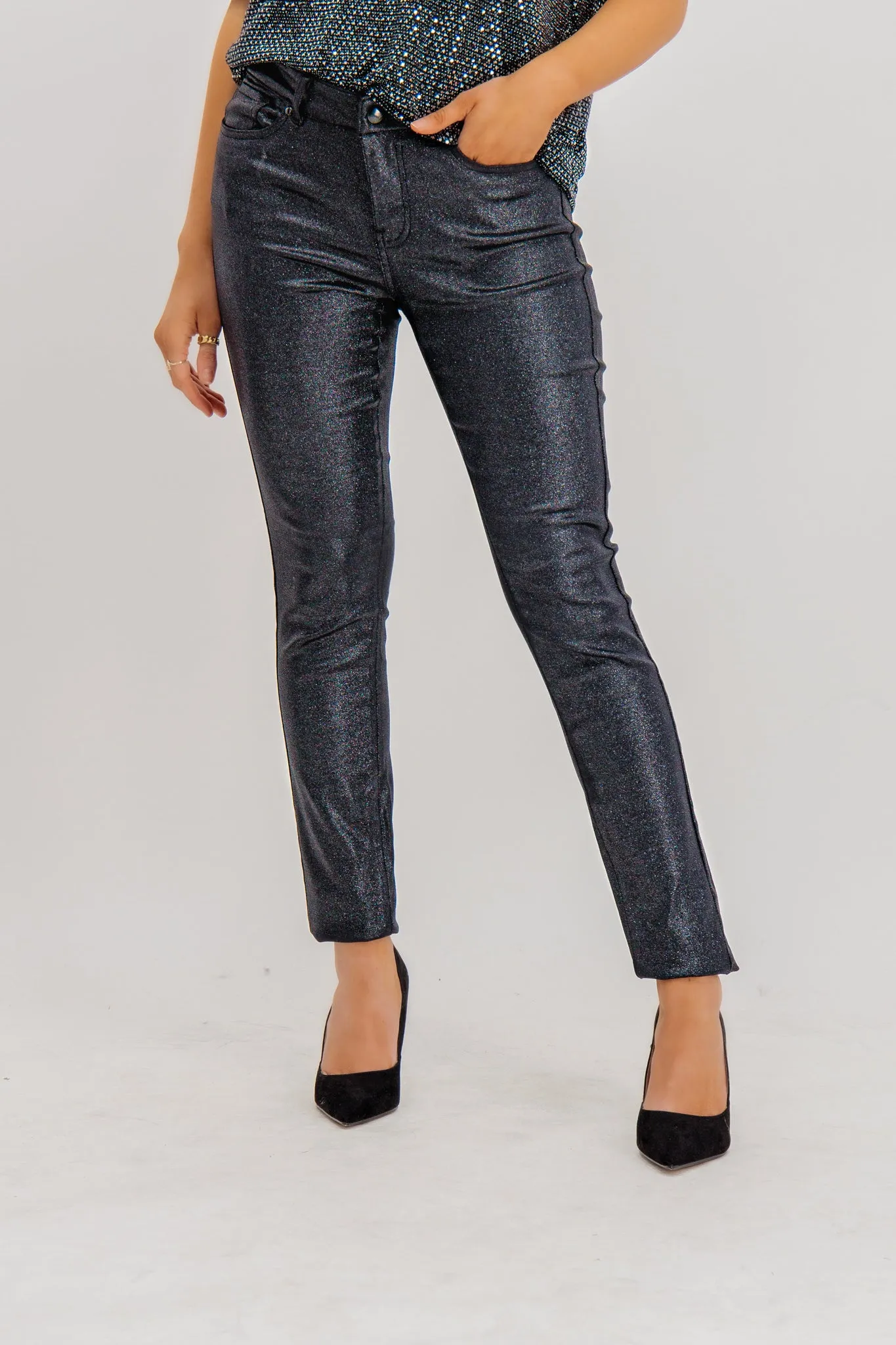 Secure fit Glitter Black Sevens Slim Pants
