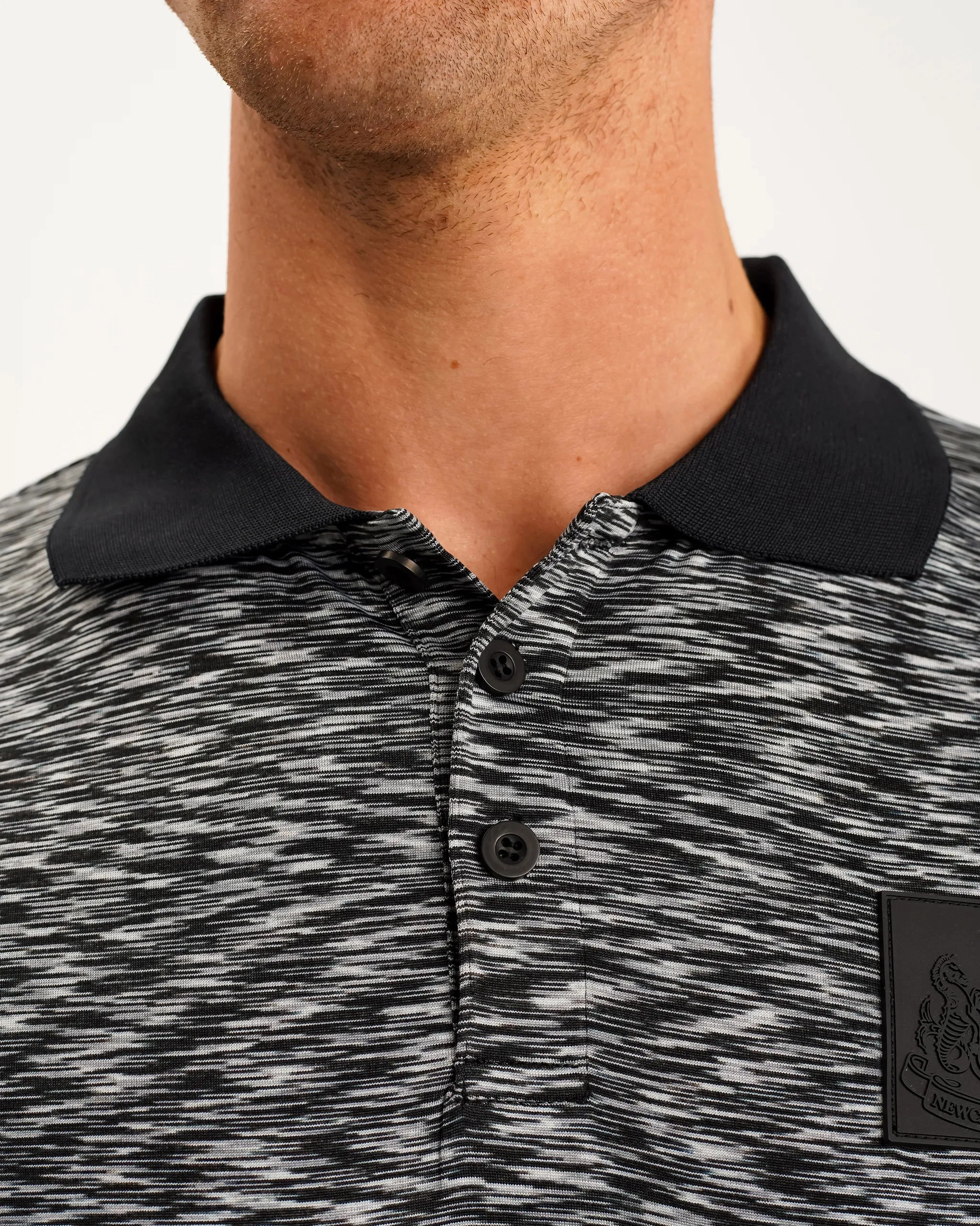 Newcastle United Men's Black Spacedye Polo Shirt Spring Summer Gym To Office
