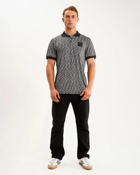 Newcastle United Men's Black Spacedye Polo Shirt tailored look Light Shirt