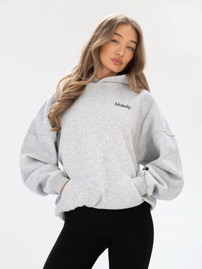 Sami Oversized Hoodie - Marl Grey No Bunching