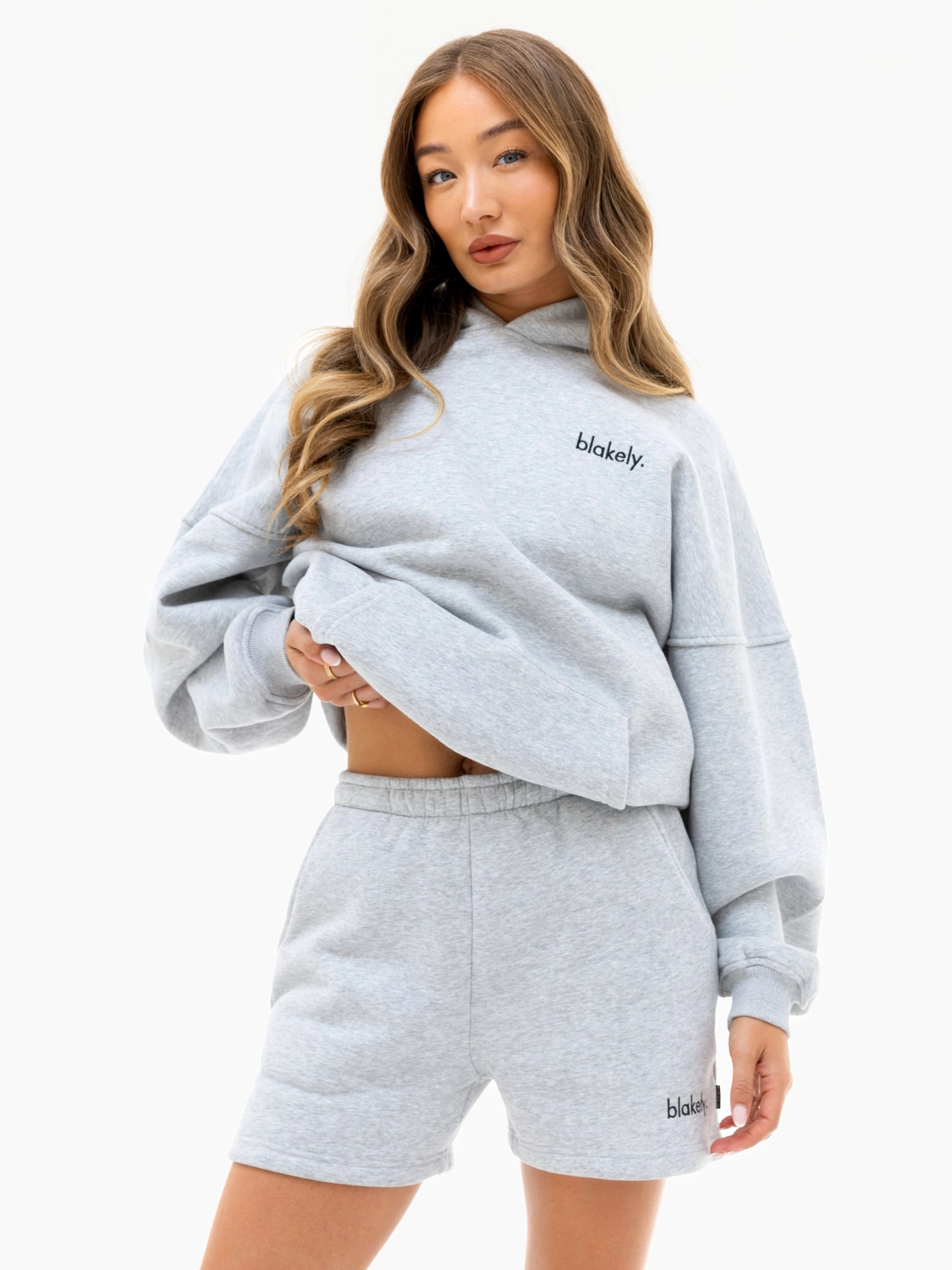 Sami Oversized Hoodie - Marl Grey Performance Wear Light Fit Wear