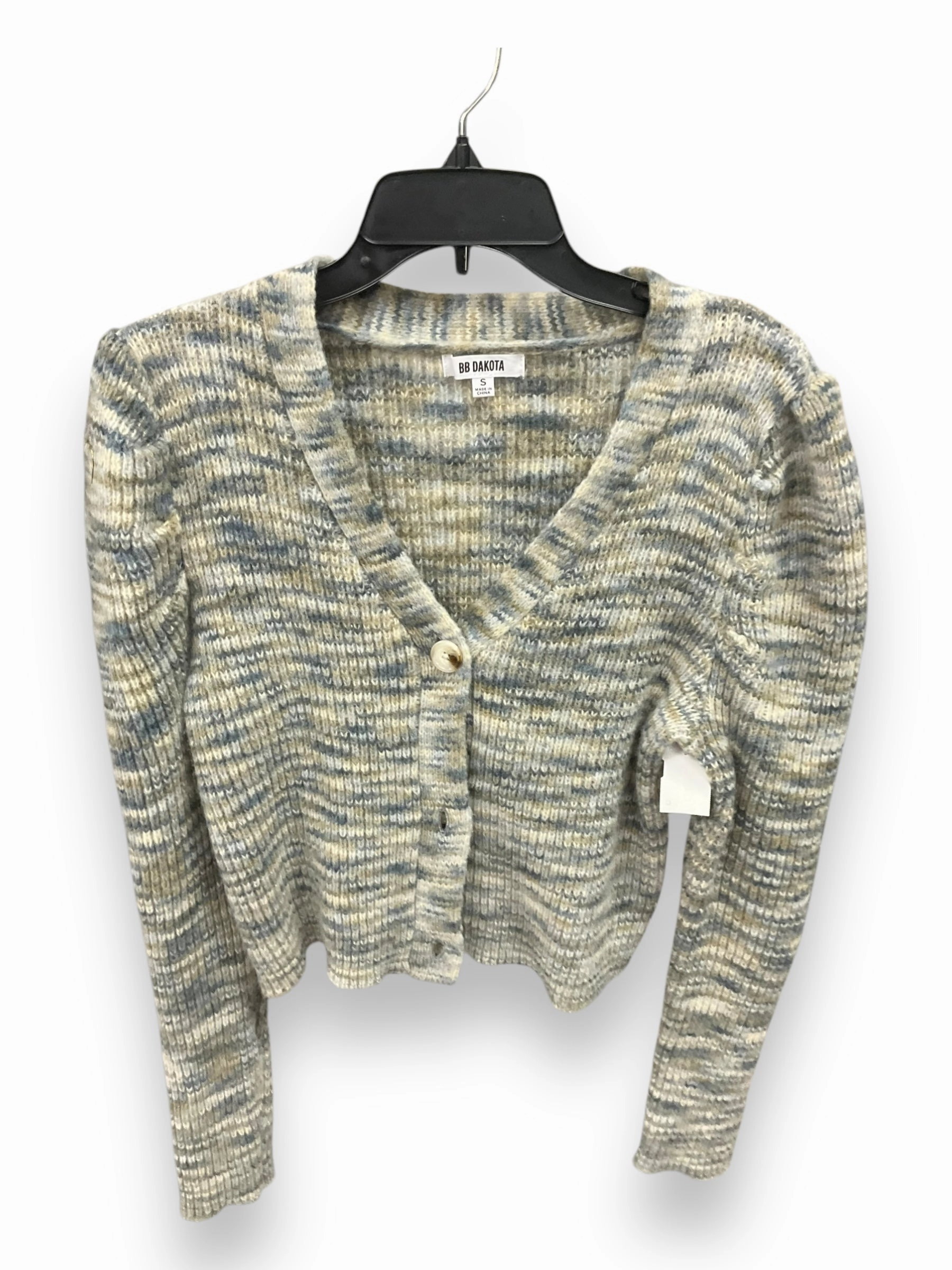 Sweater Cardigan By Bb Dakota In Multi-colored, Size: S Classic Crewneck Design MultiDirectionalStretch