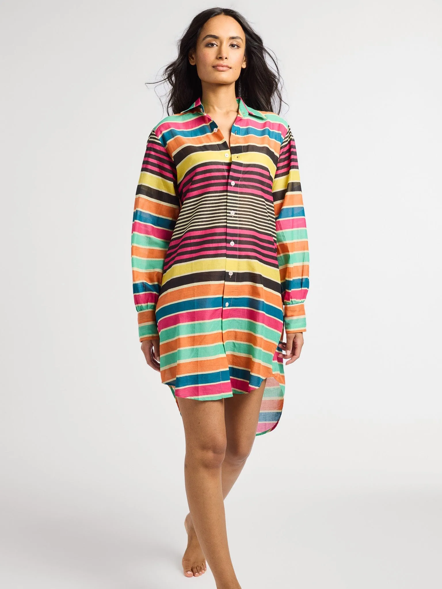 Holly Mini Dress in Ibiza Stripe Pure Aesthetic