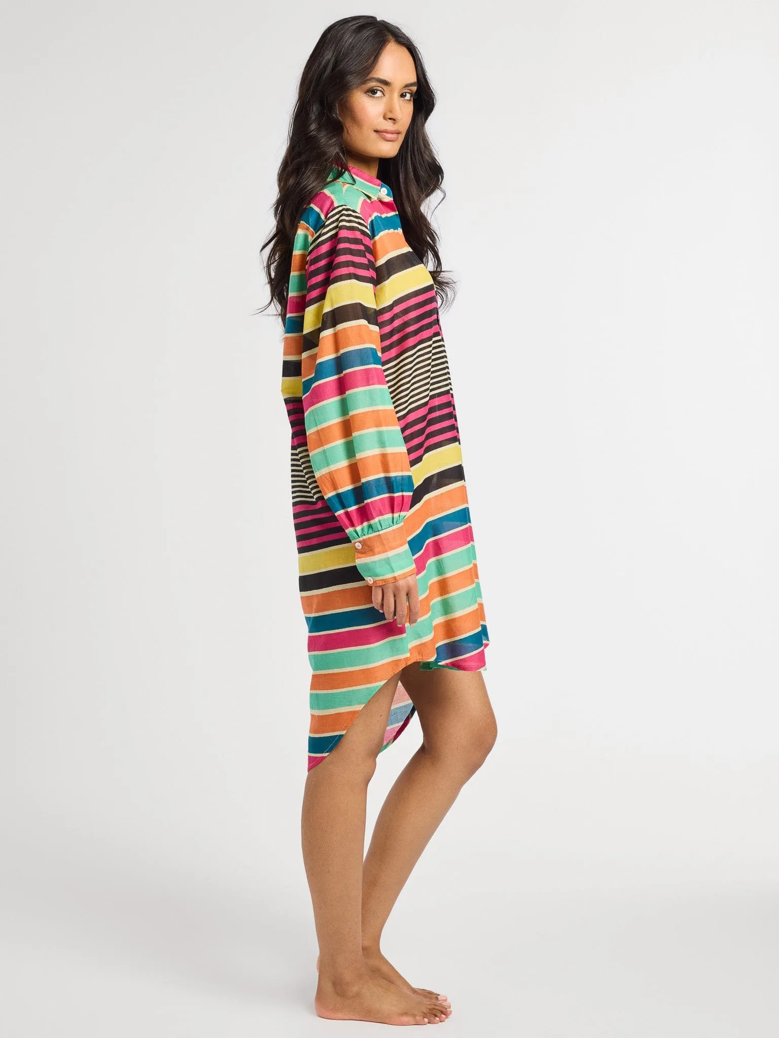 Holly Mini Dress in Ibiza Stripe Ready Anytime