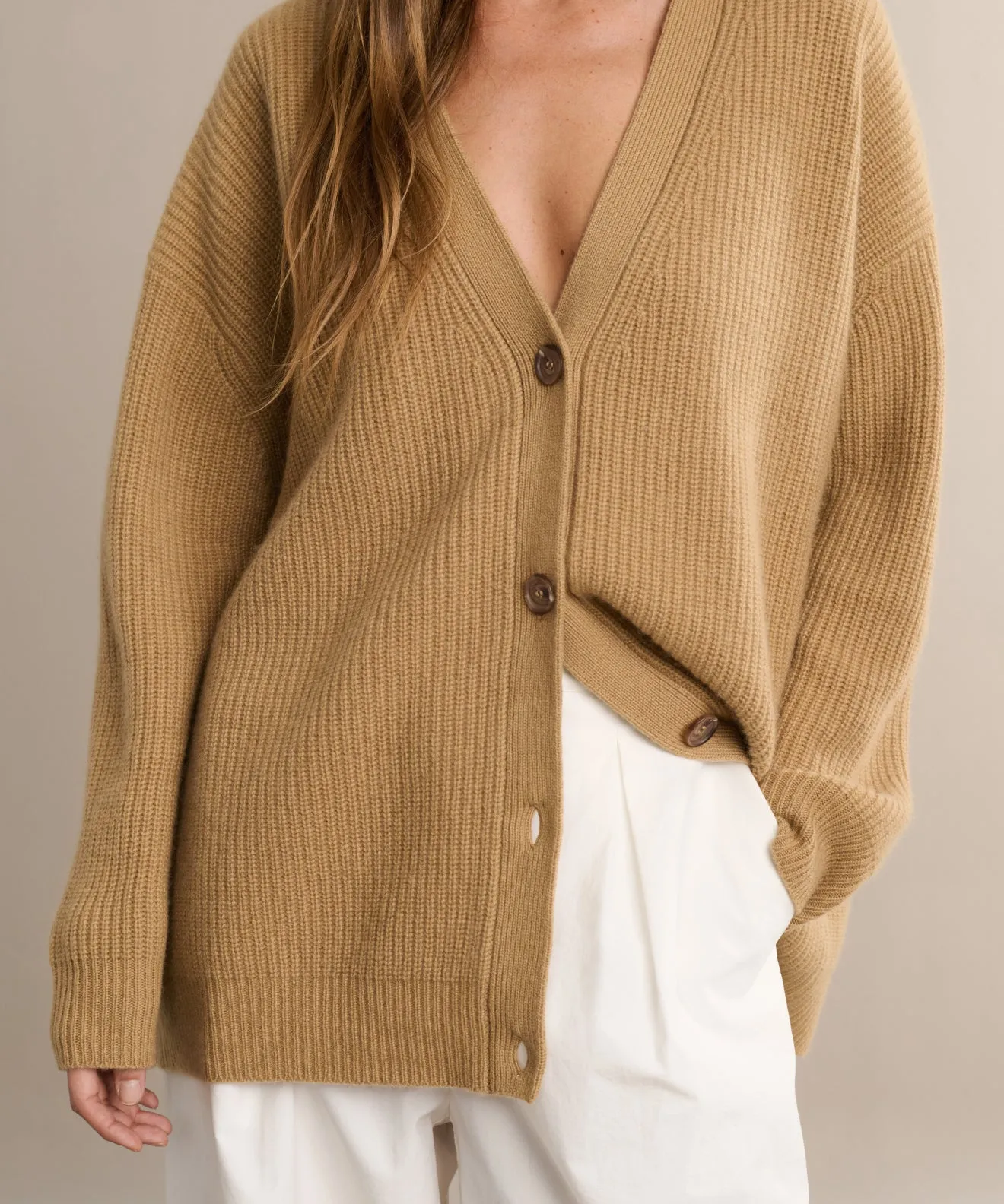 Cashmere Cocoon Cardigan Sleek Waist