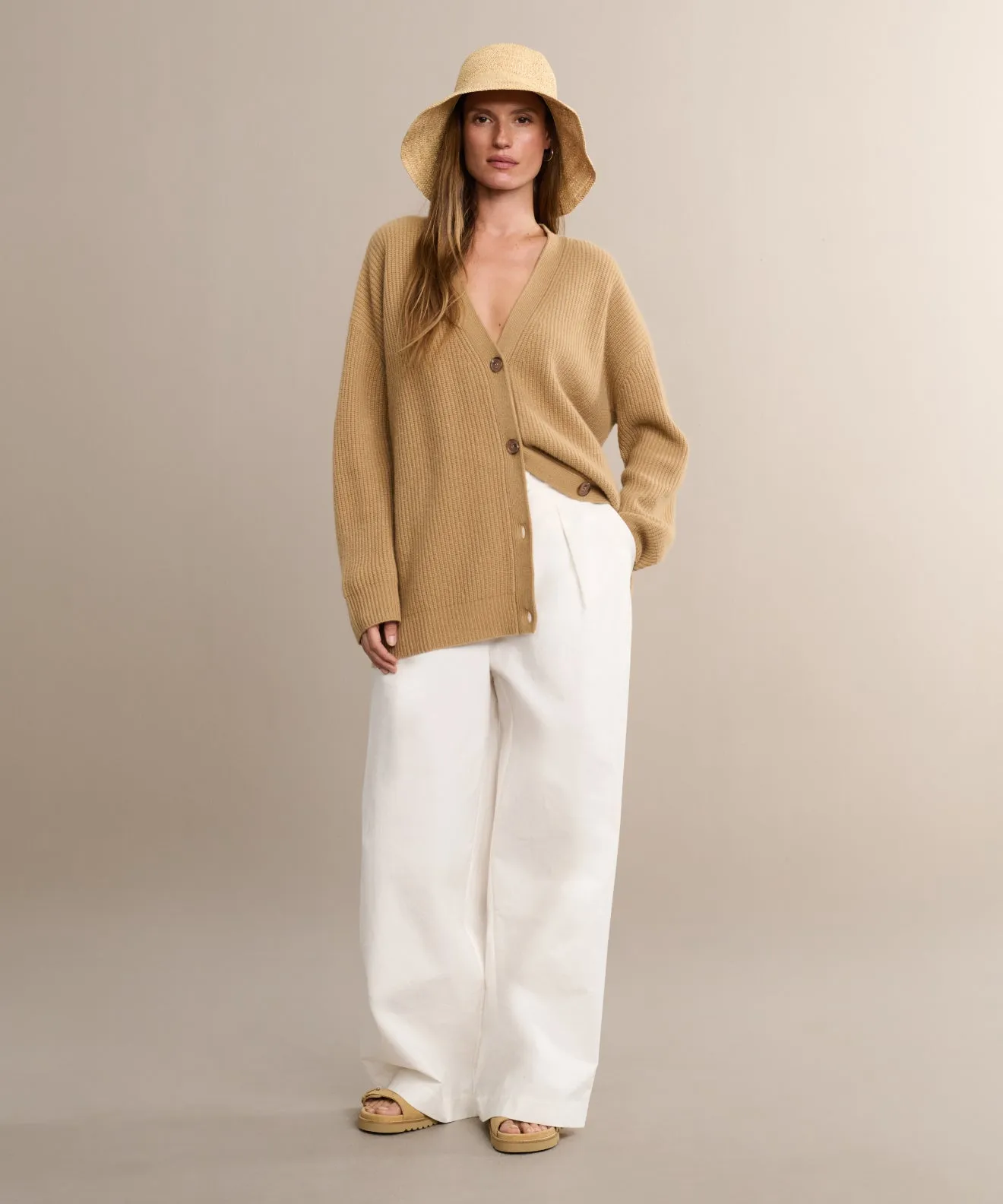 Cashmere Cocoon Cardigan fuzzy texture