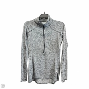 Athletic Top Long Sleeve Collar By Athleta In Black & Grey, Size: S standard fit
