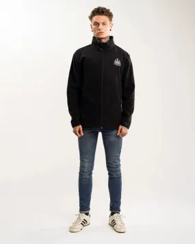 Water Repellent Finish Glow In Dark Accents Newcastle United Men's Black Full Zip Fleece