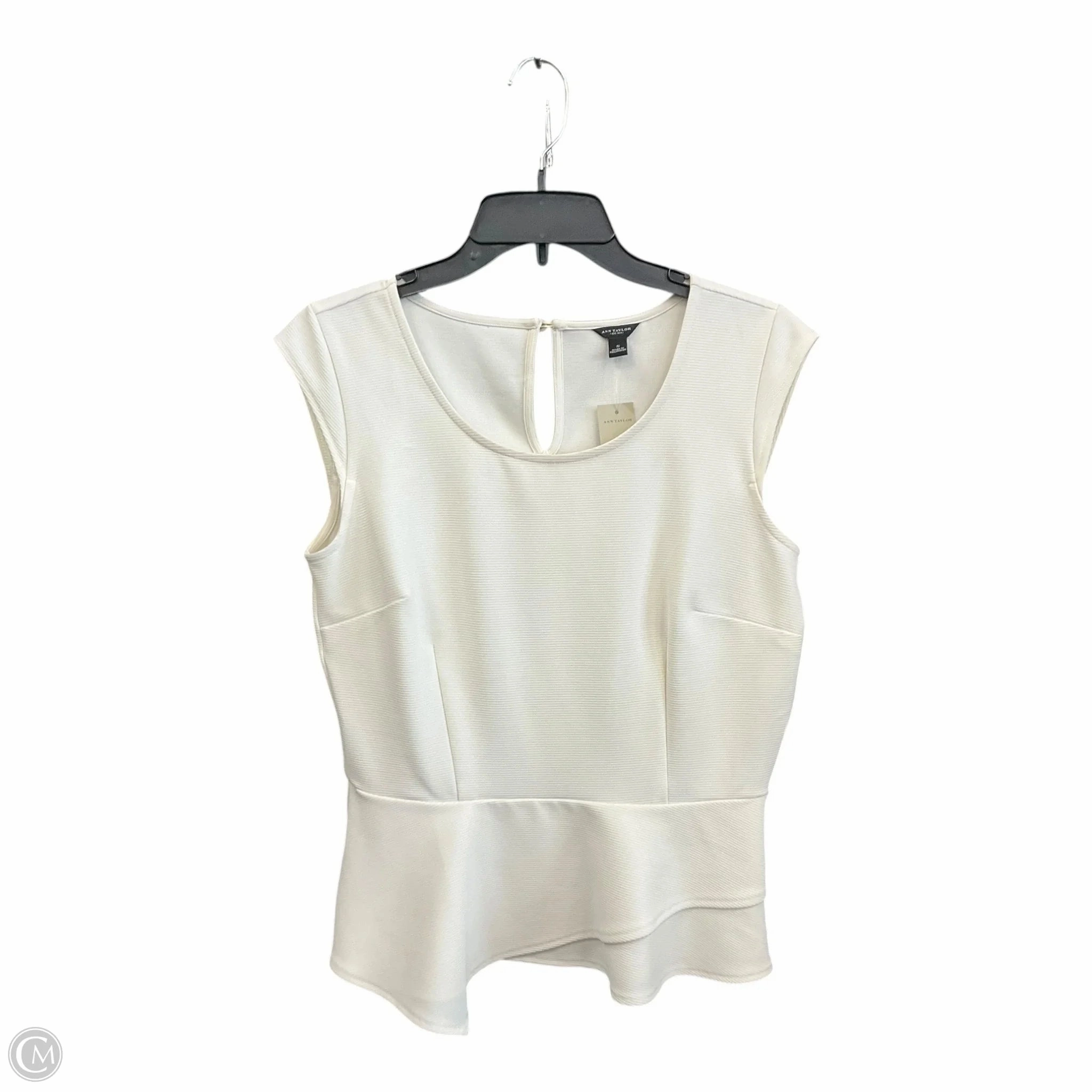 NoTagLabel HypoallergenicMaterial Top Sleeveless By Ann Taylor In Cream, Size: S