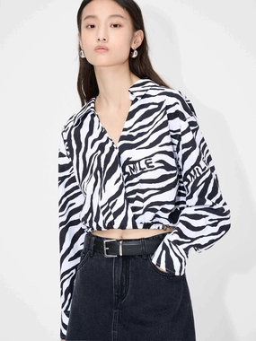 Animal Print Cotton Top Low Bulk Material