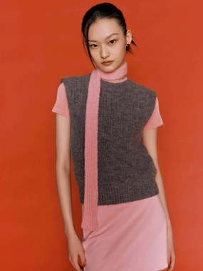 Thermoactive Material Durable Stitching Alpaca Blend Knitted Top