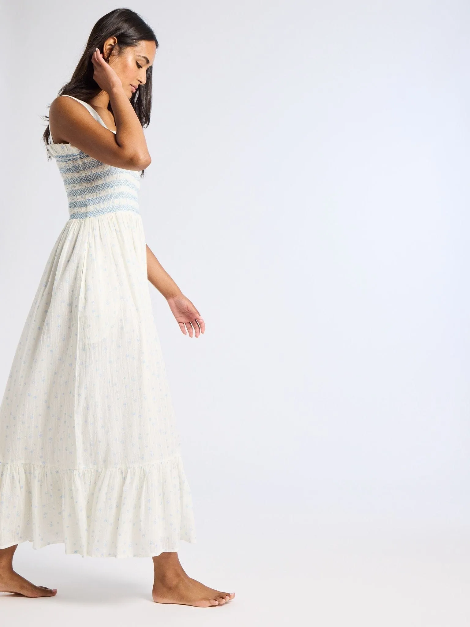 Garden Dress in Blue Flora Charming Design