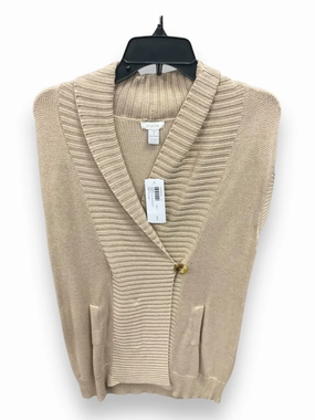 FlexibleRibbedTrims QuickDrying Cardigan By Chicos In Tan, Size: M