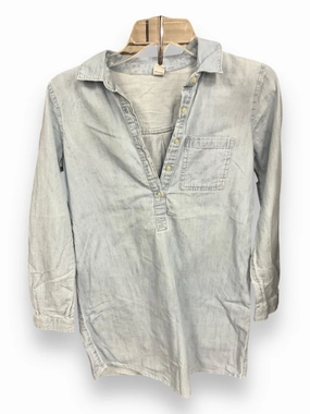 BreathableBack Tunic Long Sleeve By Old Navy In Blue Denim, Size: Xs