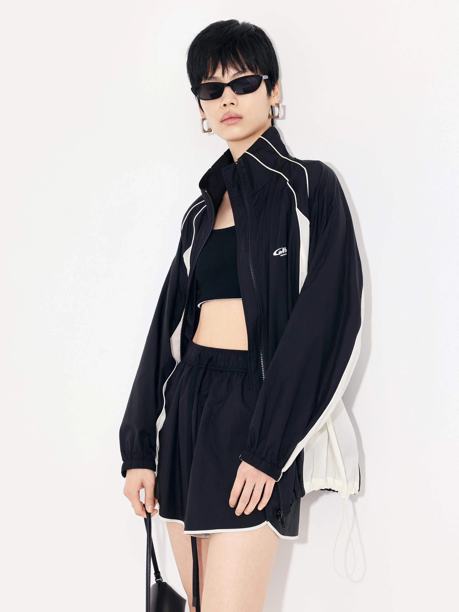 Contrasting Track Jacket Ultra Lightweight Build