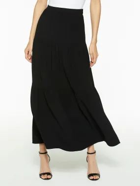 Tiered Light Flounce Maxi Skirt Tiered Design Dance Practice