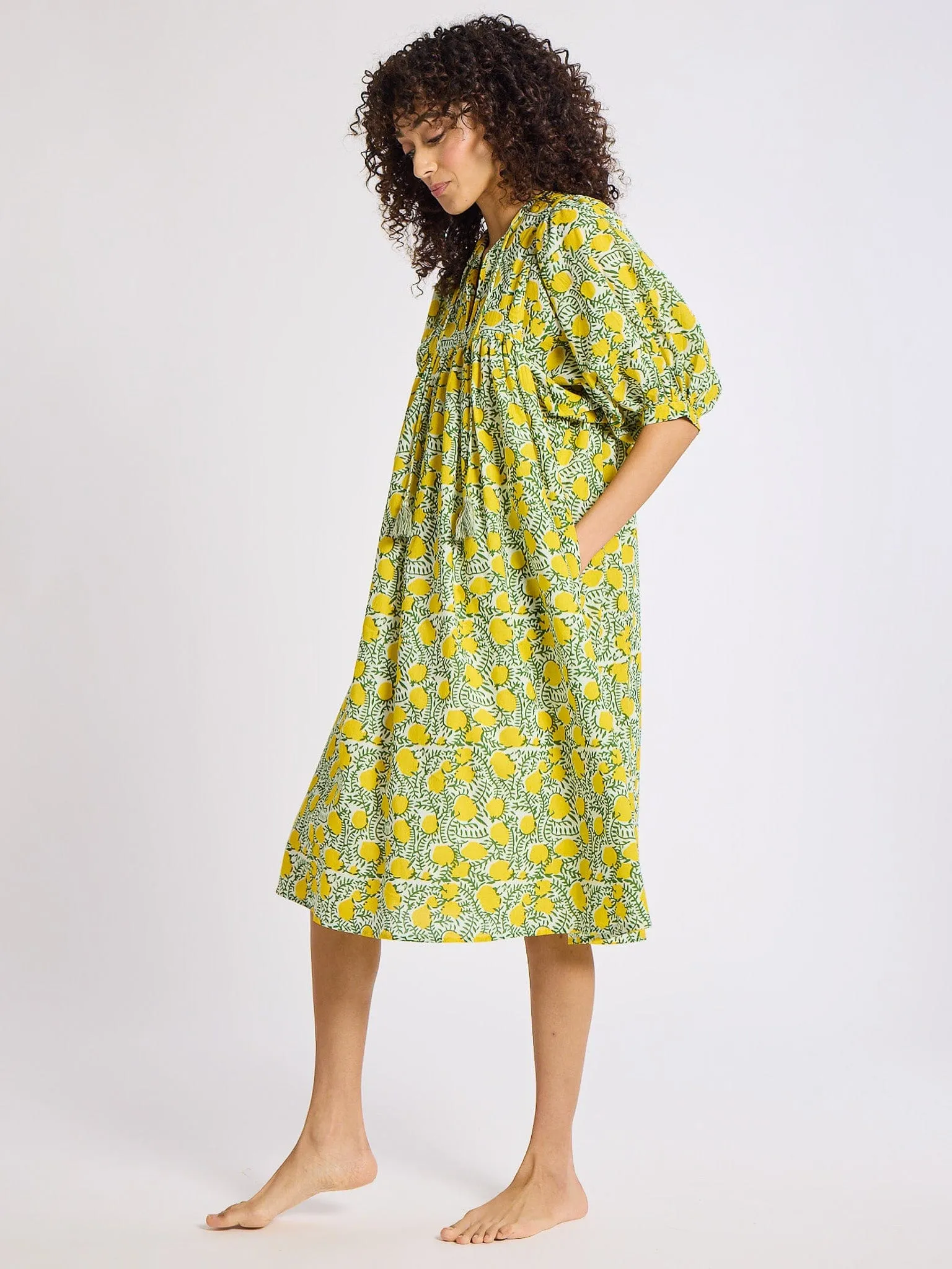 Saffron Dress in Lemons OdorControlTreatment