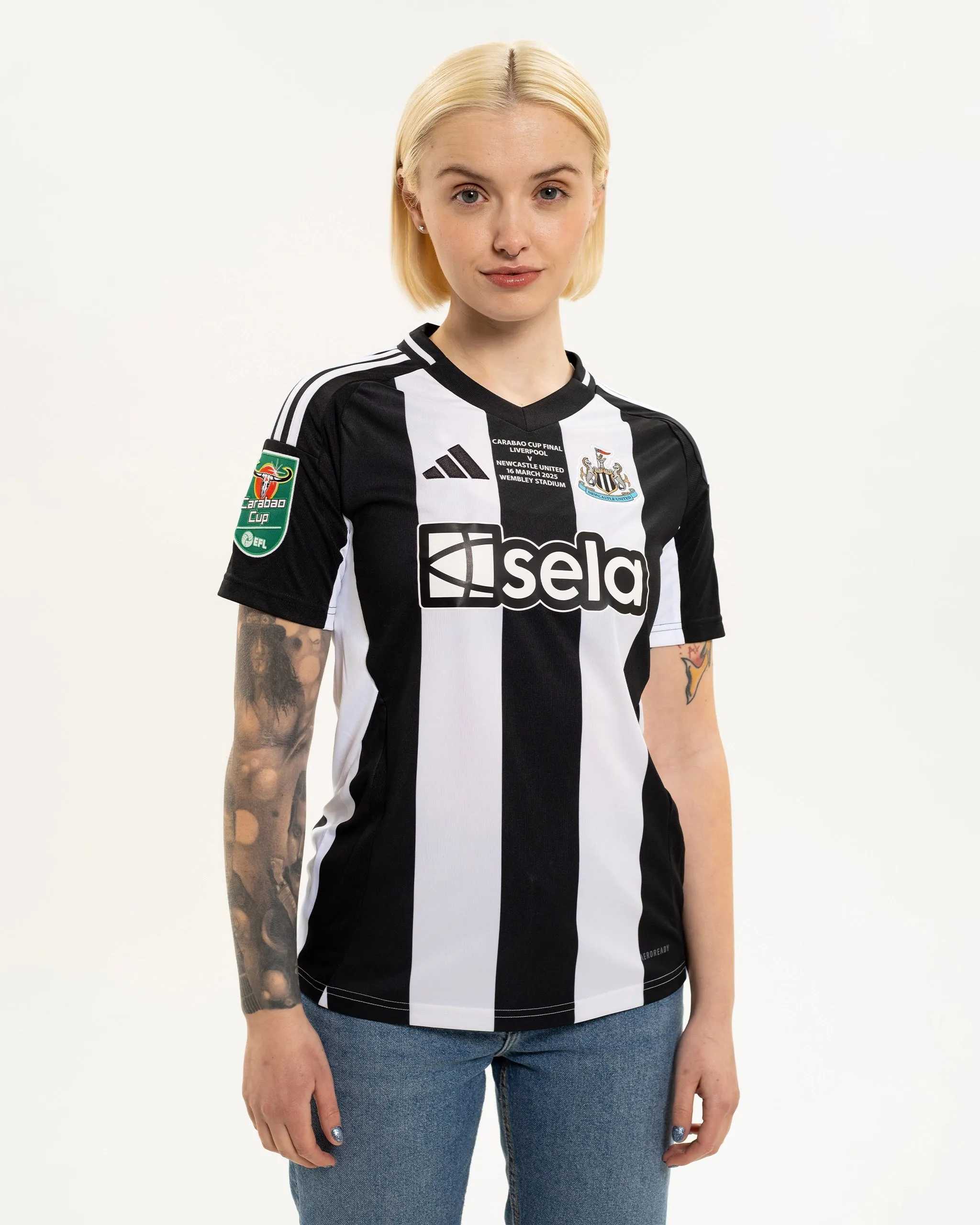 Newcastle United adidas Women's Carabao Cup 2025 Winners Shirt Collared Comfort and Breathable
