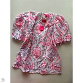 Standard Body Fit Top Short Sleeve Designer By Lilly Pulitzer In Pink, Size: Xs