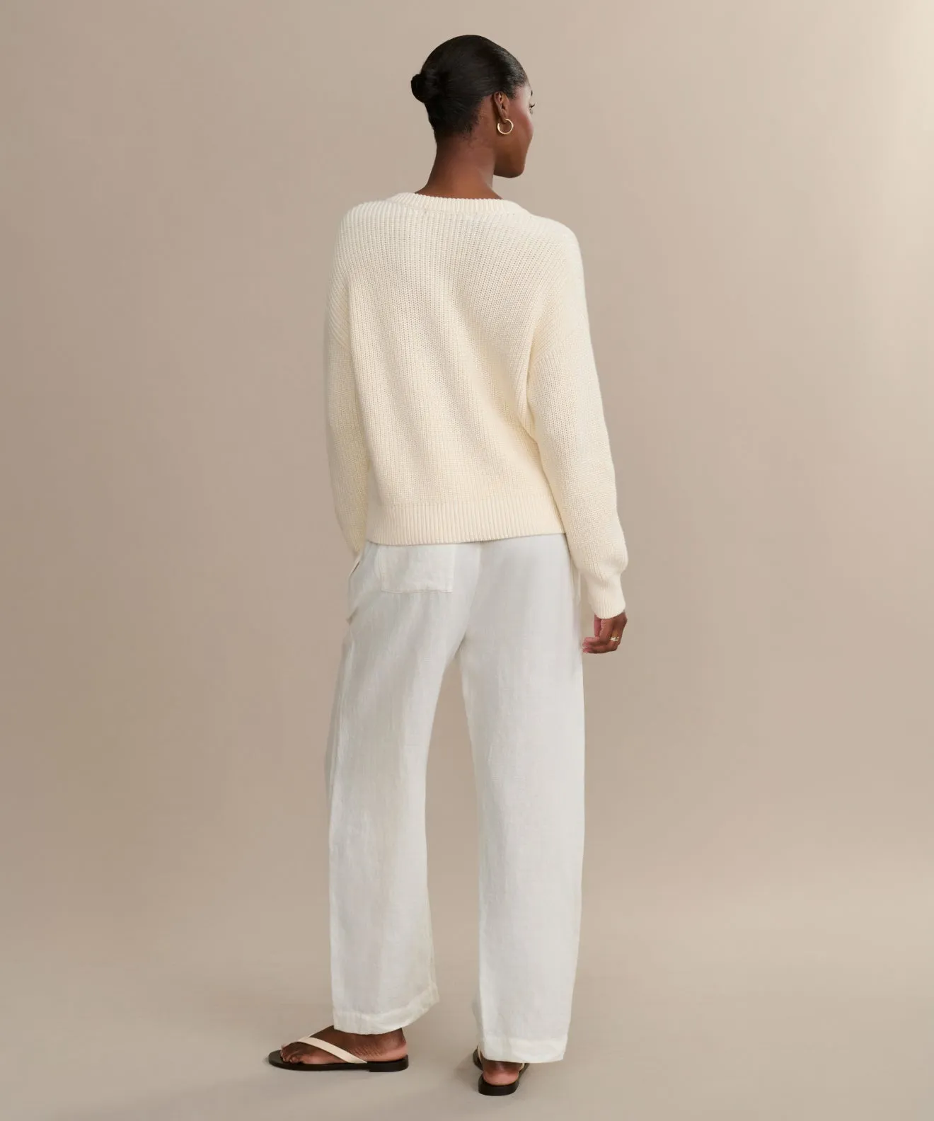 Flexible Fit Layering Knit Cotton Hayes Crewneck Cardigan