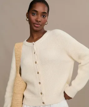 Cotton Hayes Crewneck Cardigan Seasonal Wear Breathable Design Fit