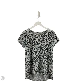 Urban Fashion Look Comfortable Layer Top Short Sleeve Designer By Lilly Pulitzer In Animal Print, Size: L